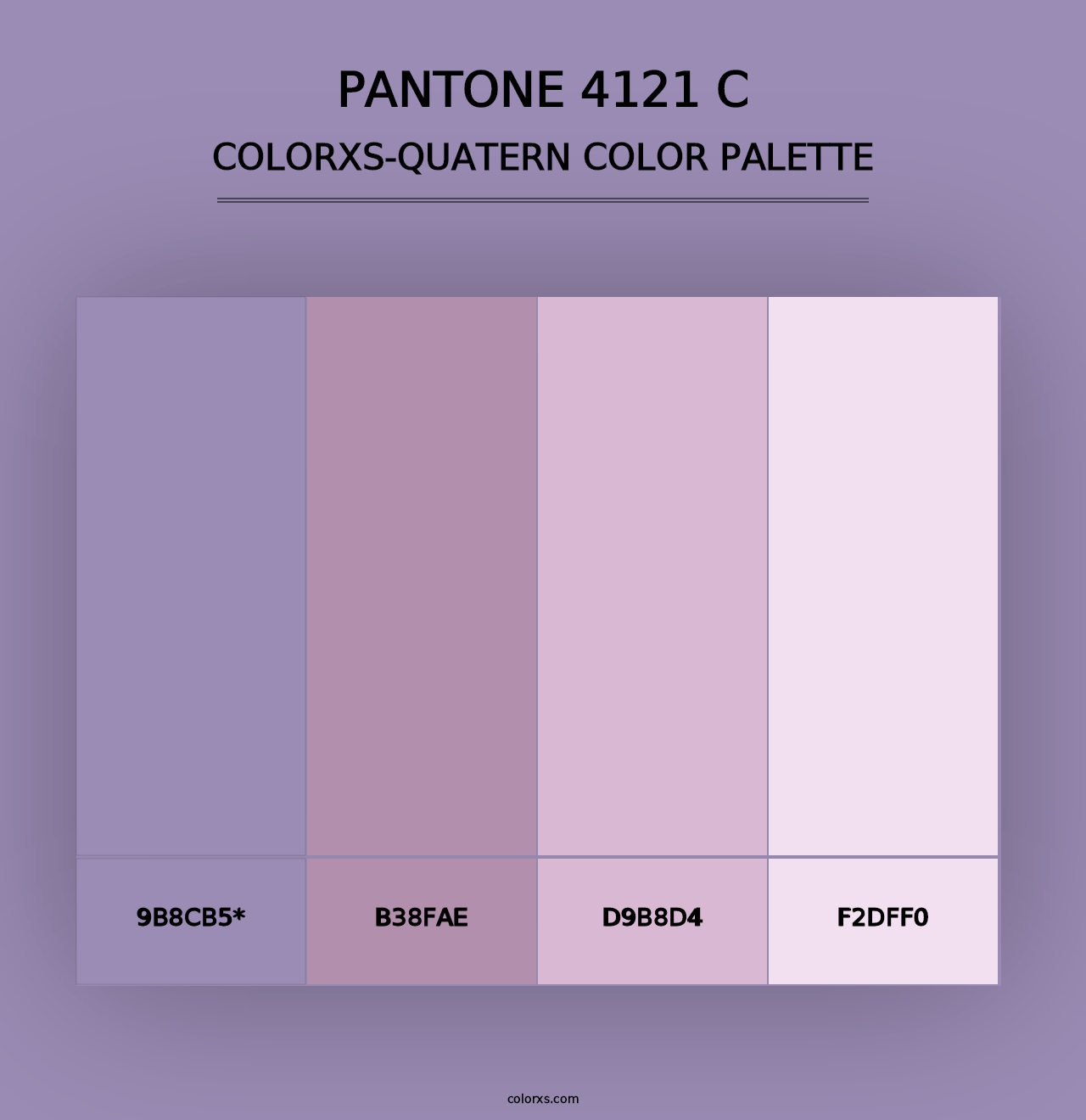 PANTONE 4121 C - Colorxs Quad Palette