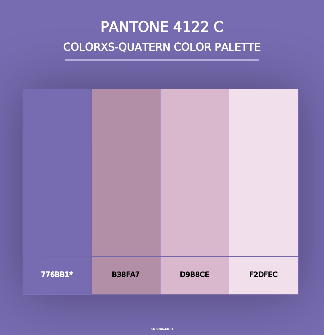 PANTONE 4122 C - Colorxs Quad Palette