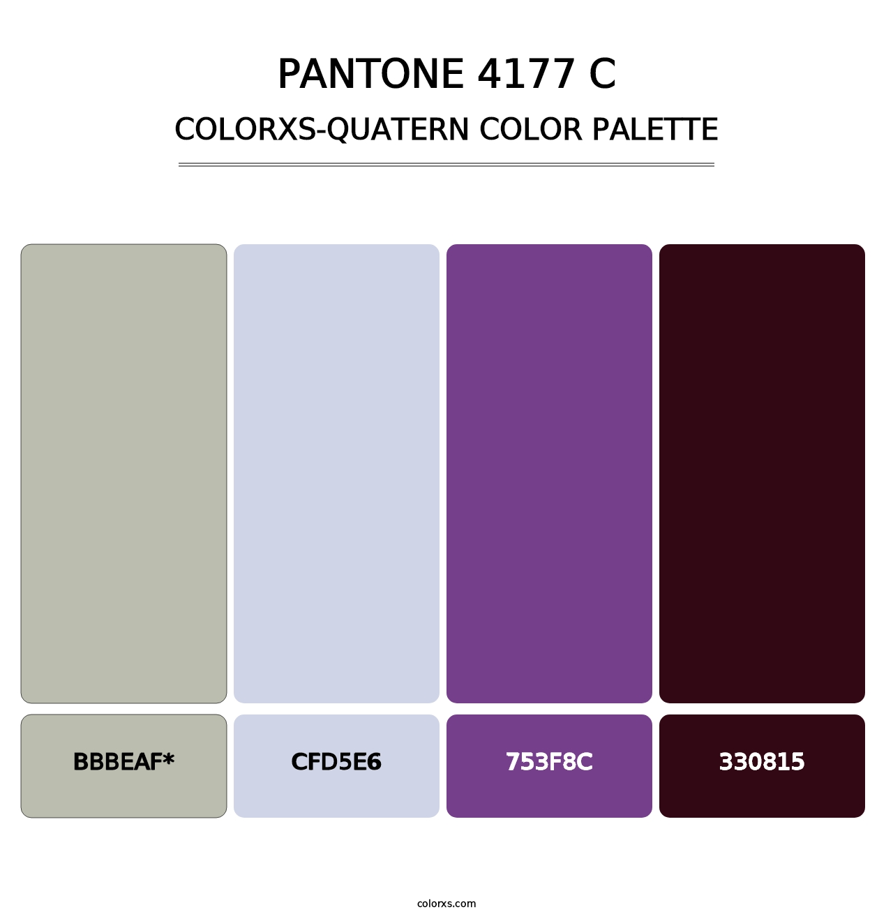 PANTONE 4177 C - Colorxs Quad Palette