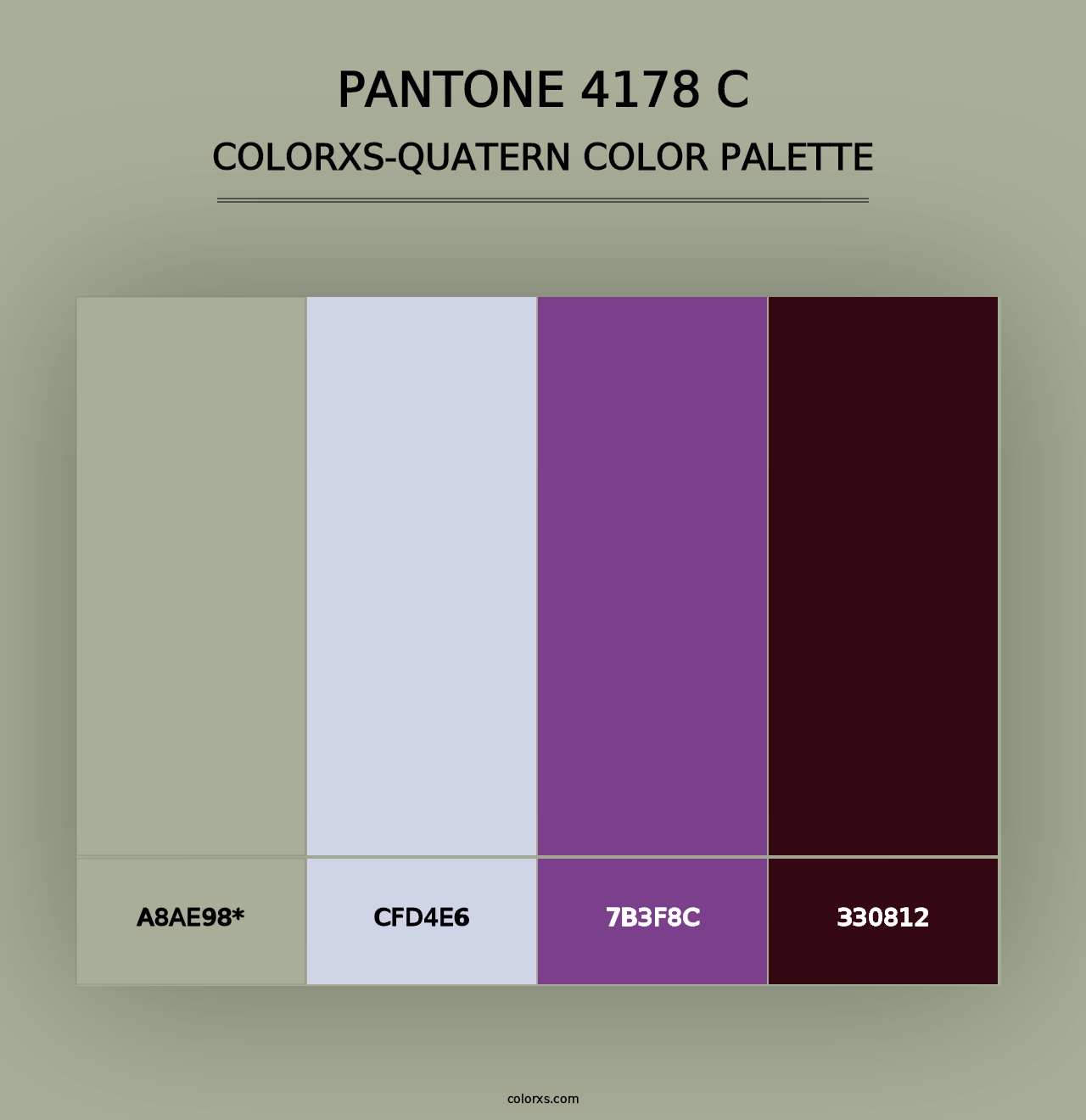 PANTONE 4178 C - Colorxs Quad Palette