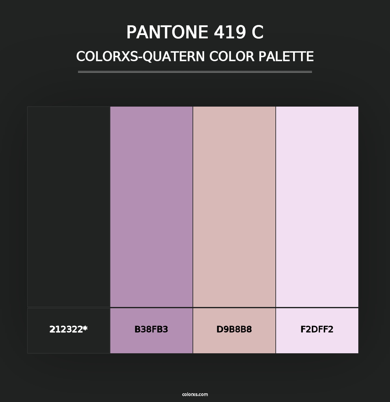 PANTONE 419 C - Colorxs Quad Palette