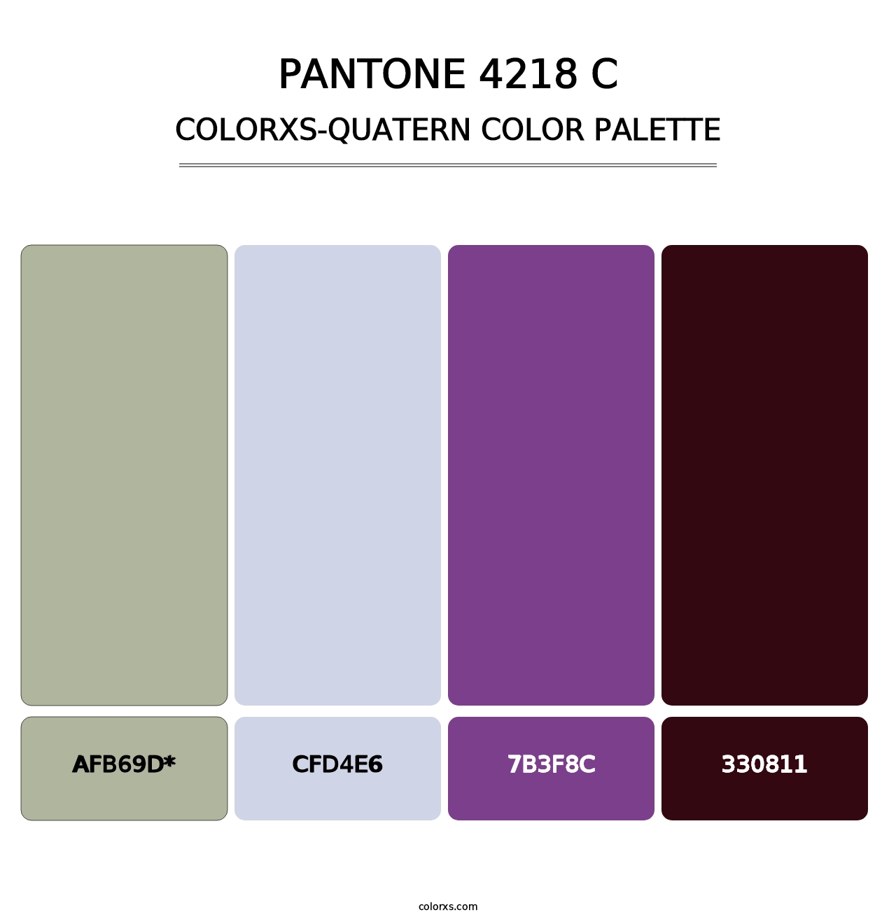 PANTONE 4218 C - Colorxs Quad Palette