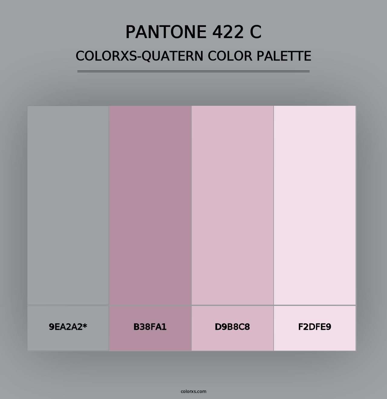 PANTONE 422 C - Colorxs Quad Palette