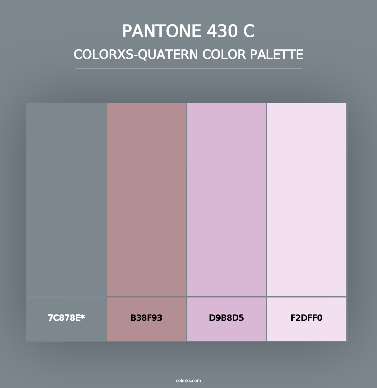 PANTONE 430 C - Colorxs Quad Palette