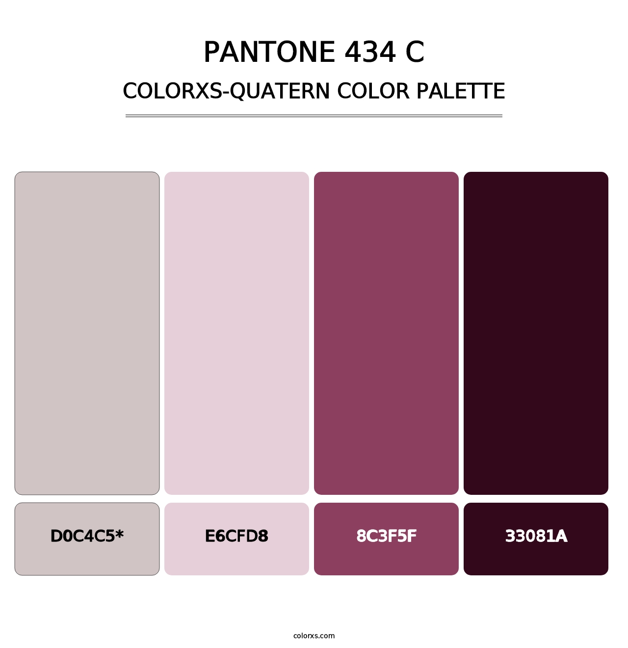 PANTONE 434 C - Colorxs Quad Palette