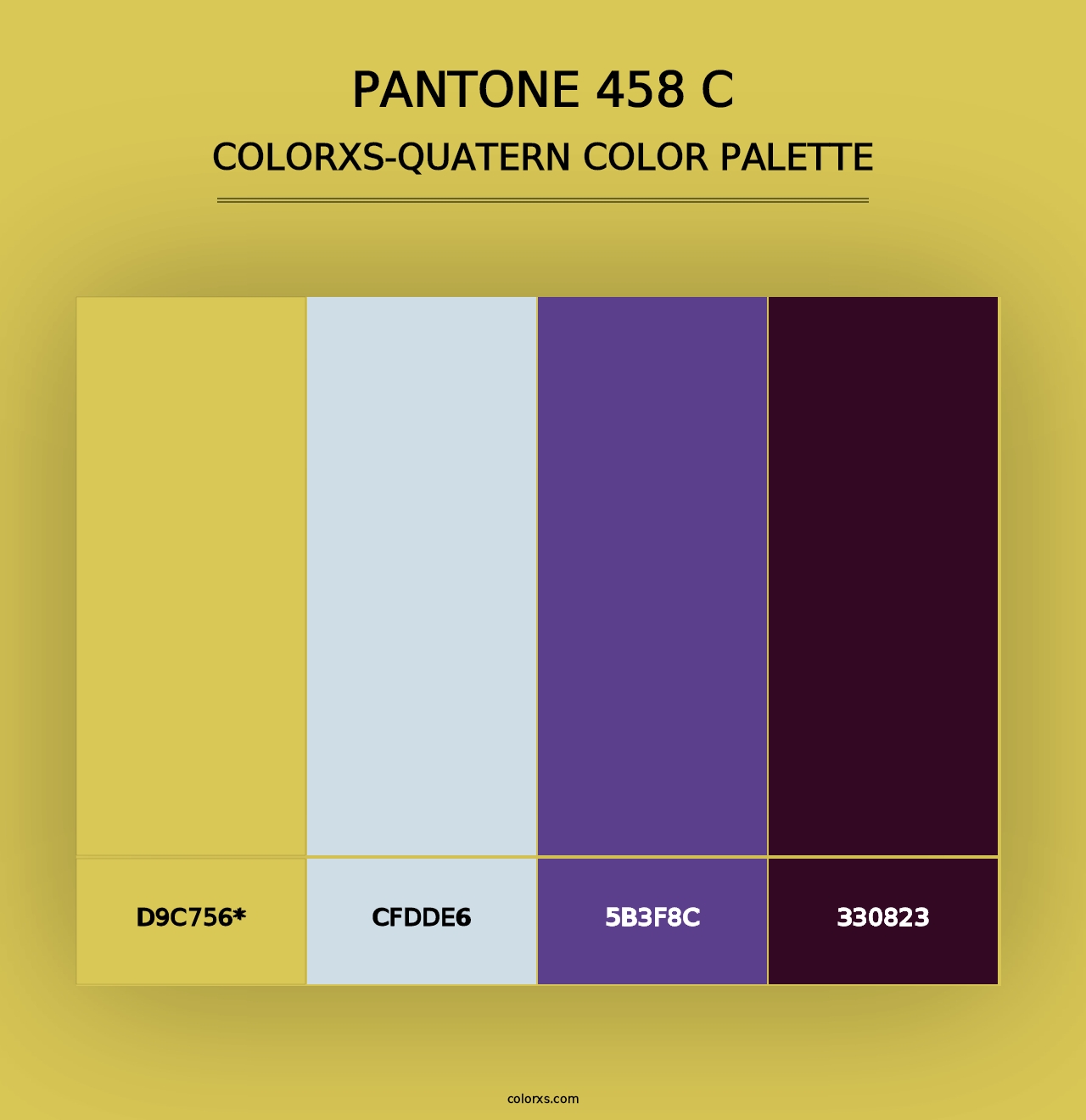 PANTONE 458 C - Colorxs Quad Palette