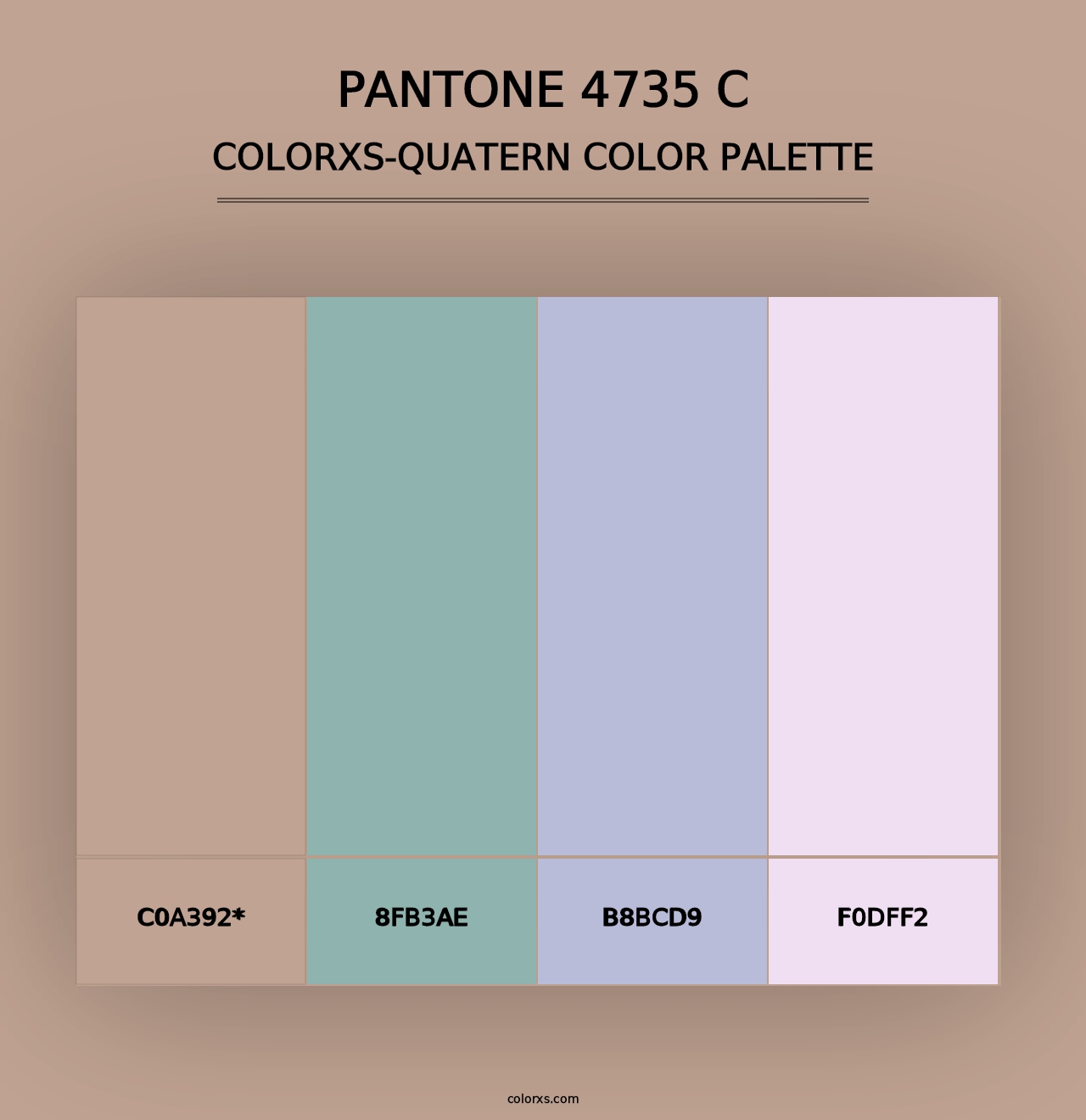 PANTONE 4735 C - Colorxs Quad Palette