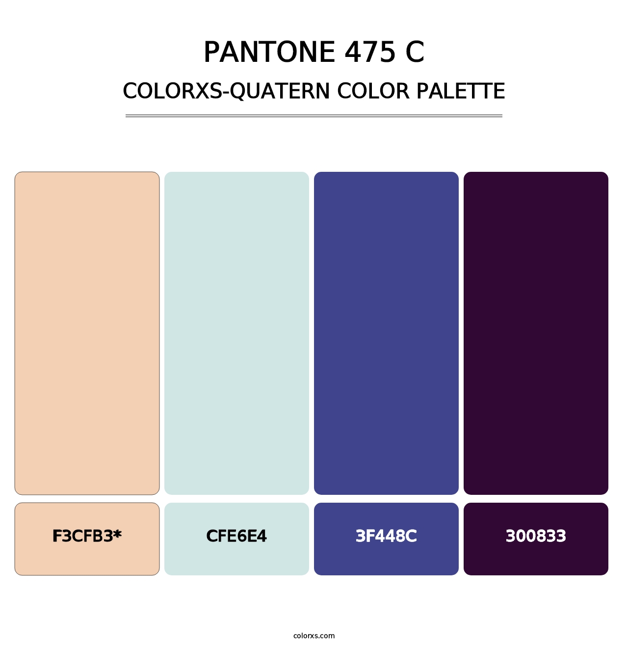 PANTONE 475 C - Colorxs Quad Palette