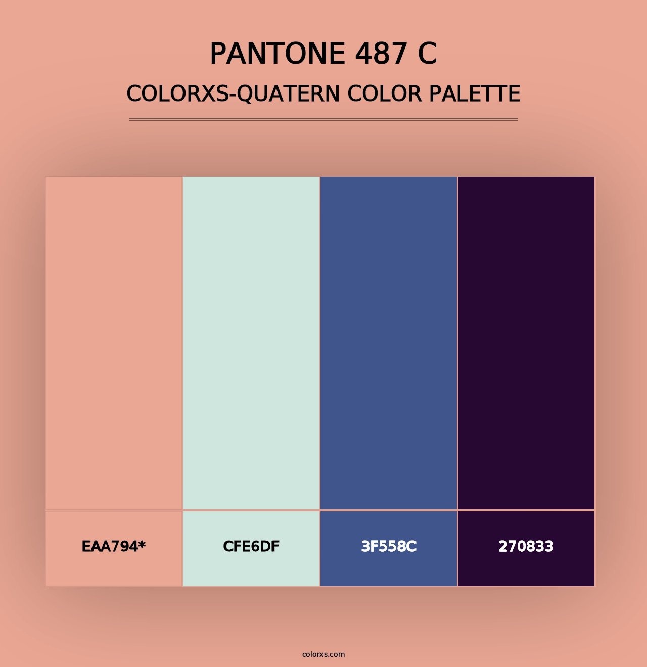 PANTONE 487 C - Colorxs Quad Palette