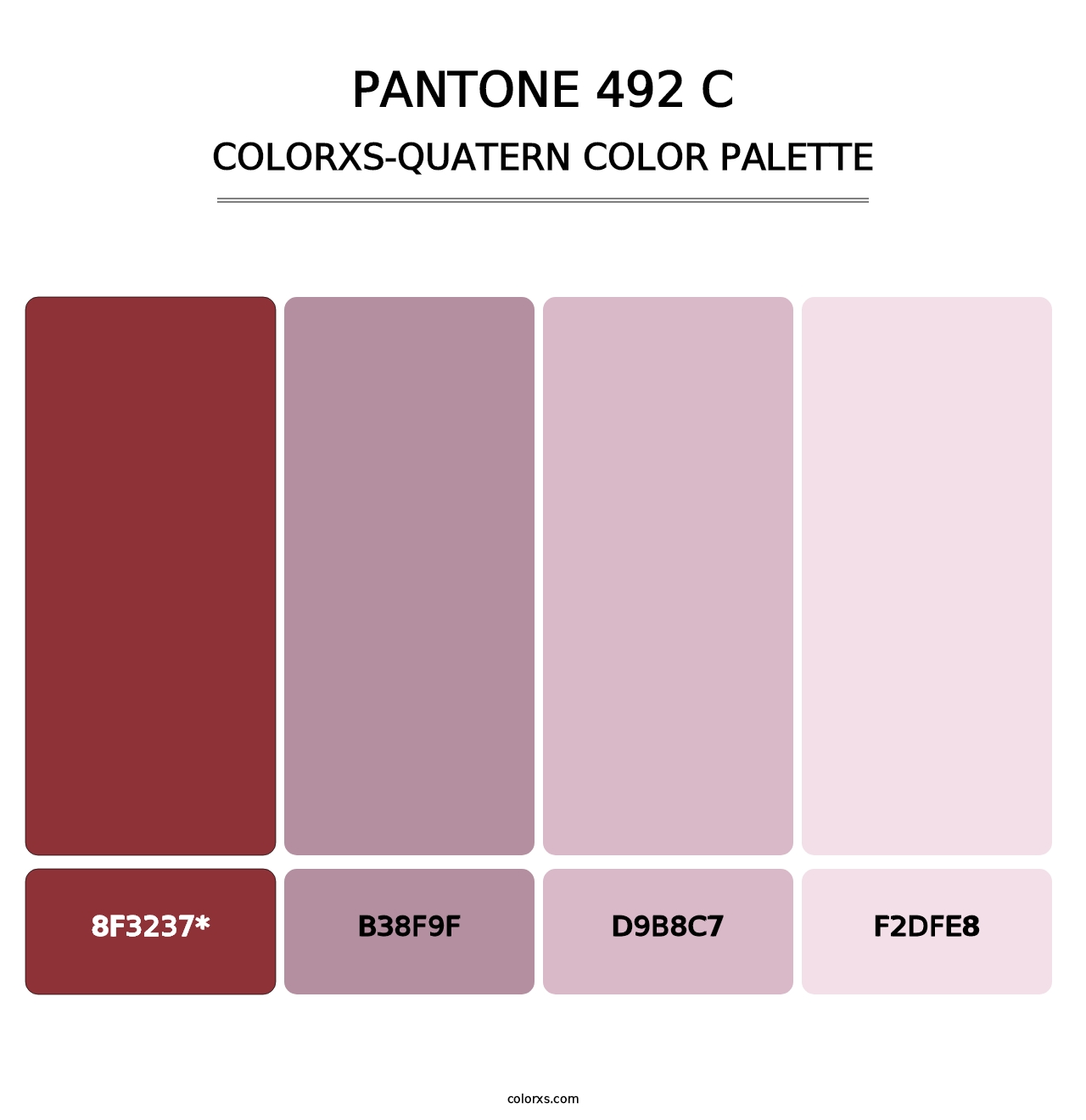 PANTONE 492 C - Colorxs Quad Palette