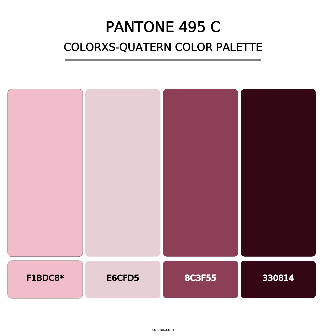 PANTONE 495 C - Colorxs Quad Palette