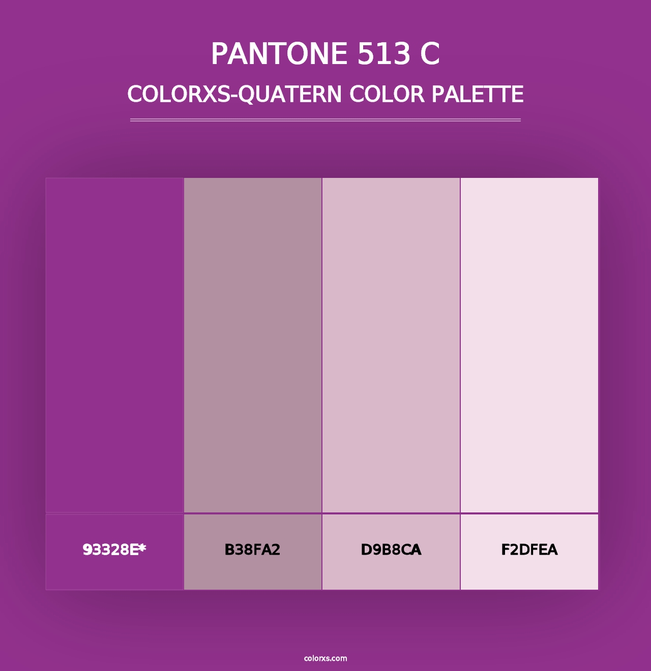 PANTONE 513 C - Colorxs Quad Palette