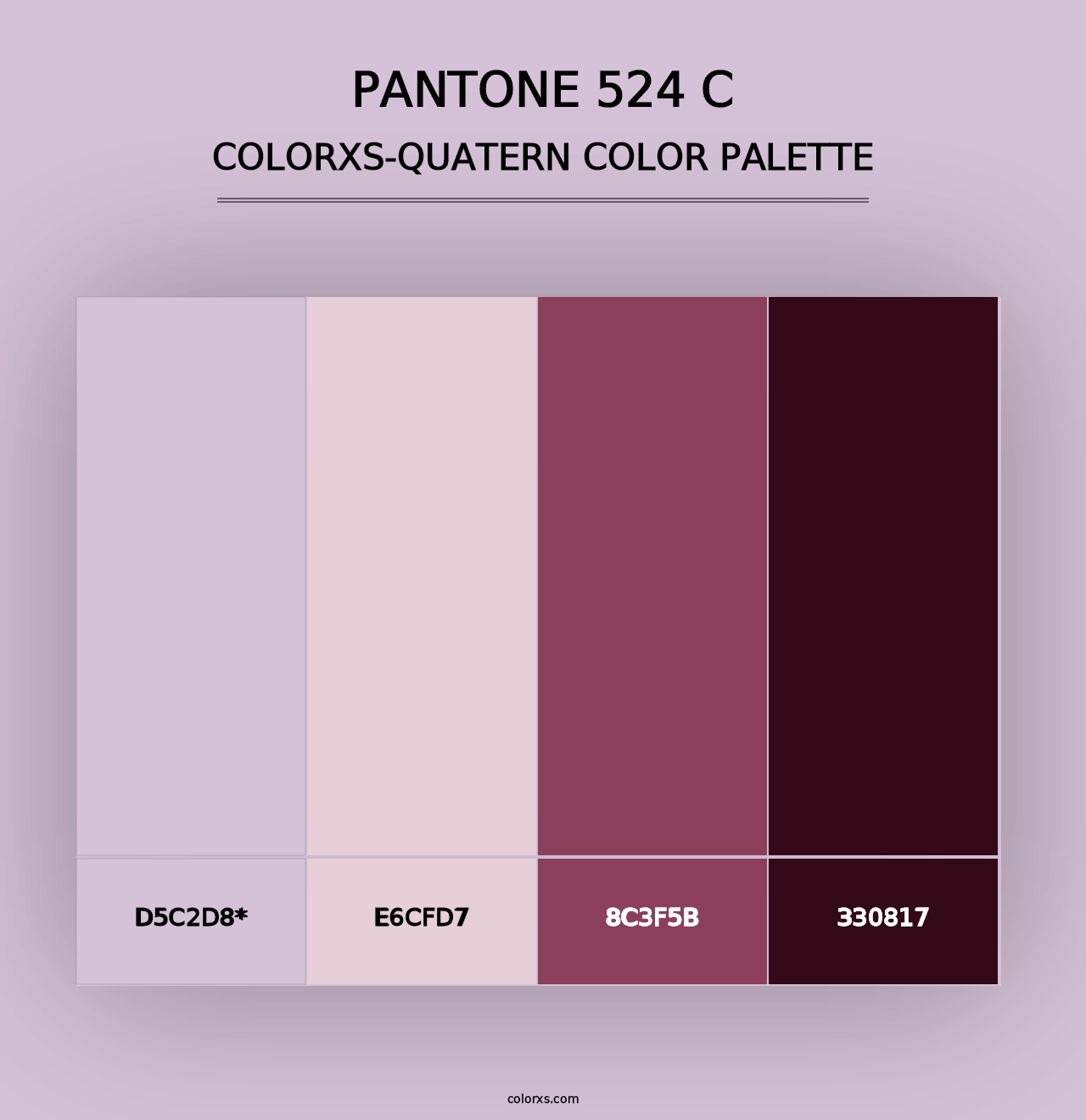 PANTONE 524 C - Colorxs Quad Palette