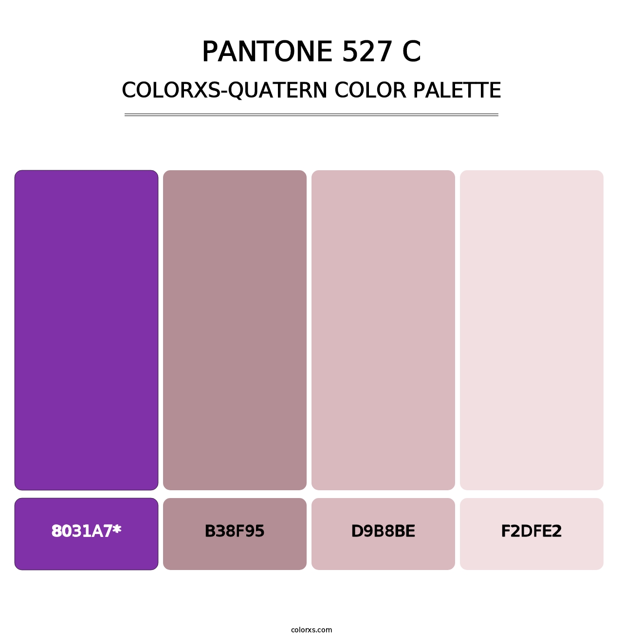 PANTONE 527 C - Colorxs Quad Palette