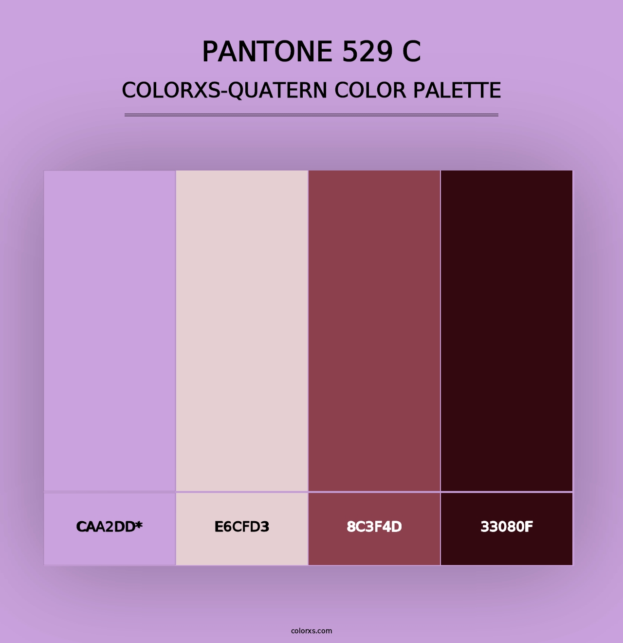 PANTONE 529 C - Colorxs Quad Palette