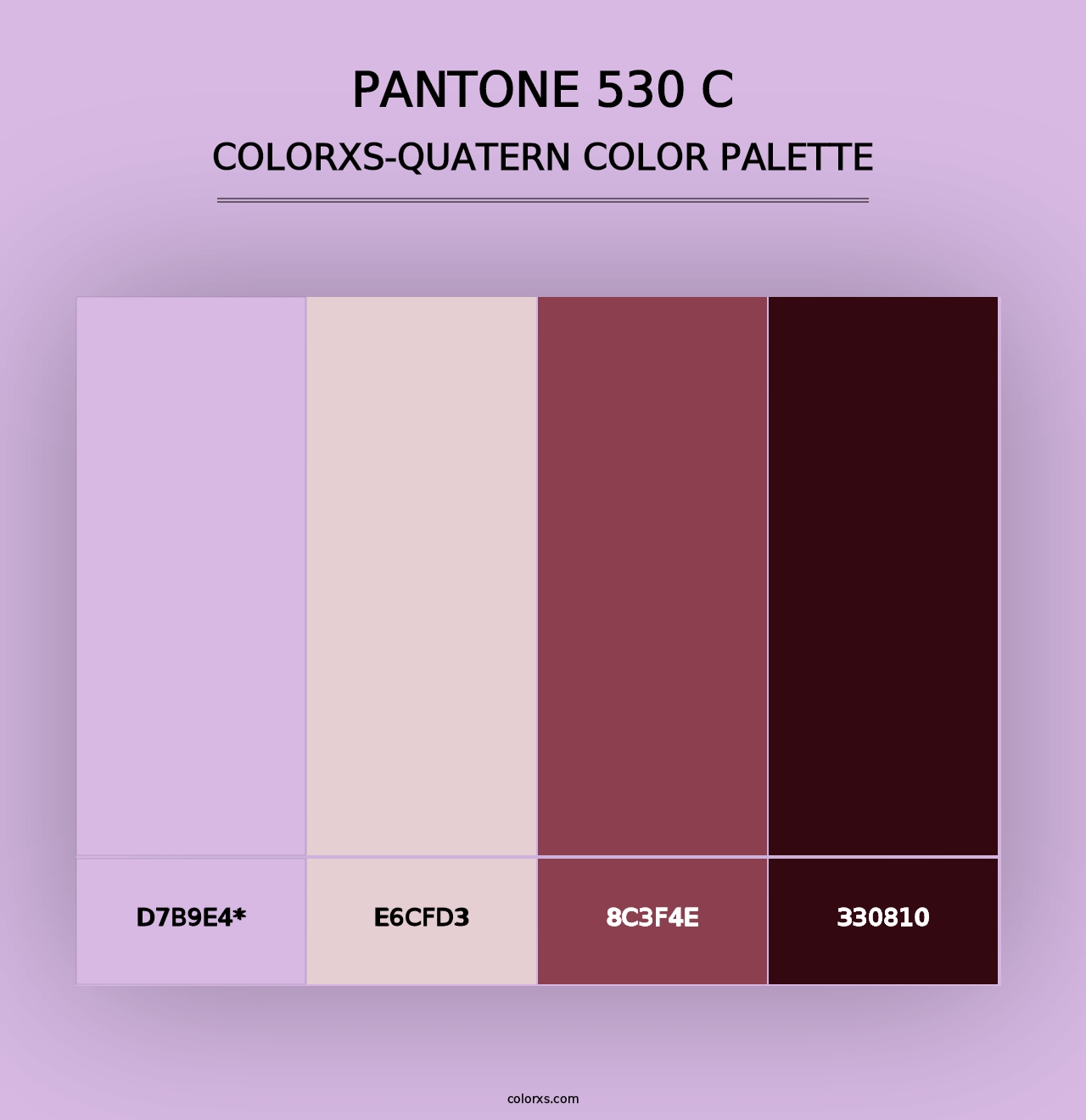 PANTONE 530 C - Colorxs Quad Palette