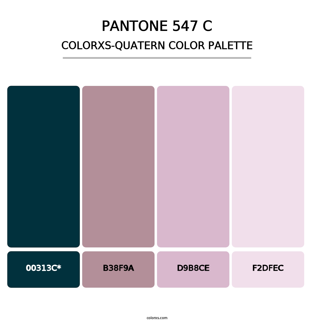 PANTONE 547 C - Colorxs Quad Palette