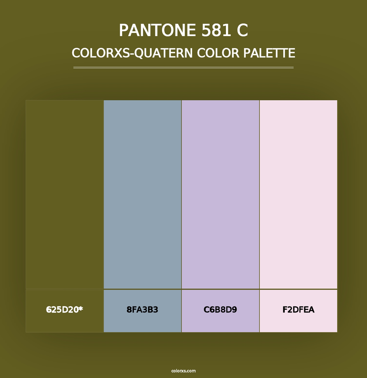 PANTONE 581 C - Colorxs Quad Palette