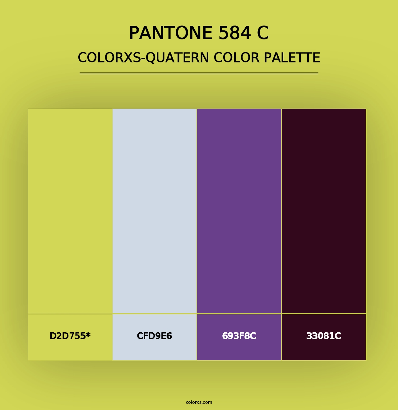 PANTONE 584 C - Colorxs Quad Palette