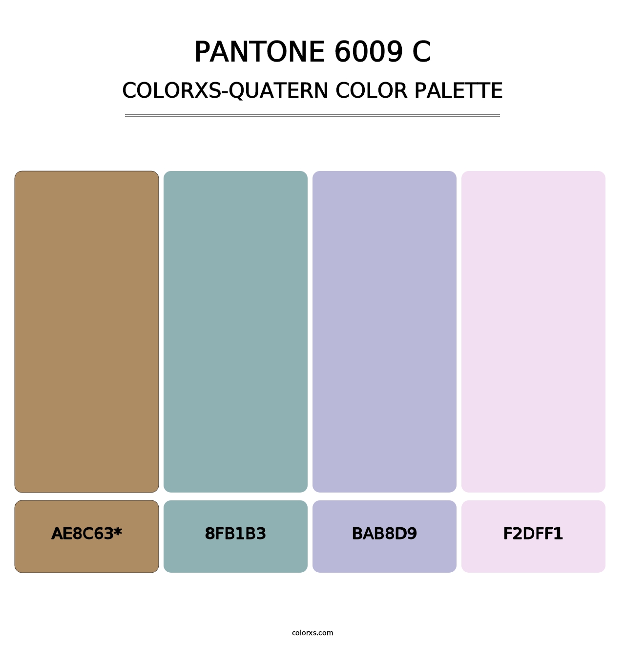 PANTONE 6009 C - Colorxs Quad Palette