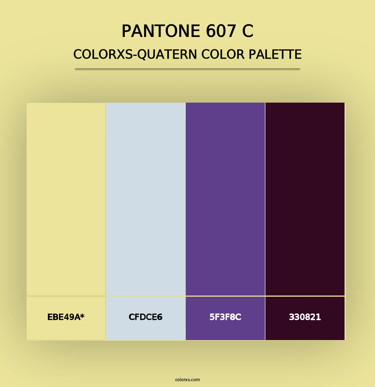 PANTONE 607 C - Colorxs Quad Palette