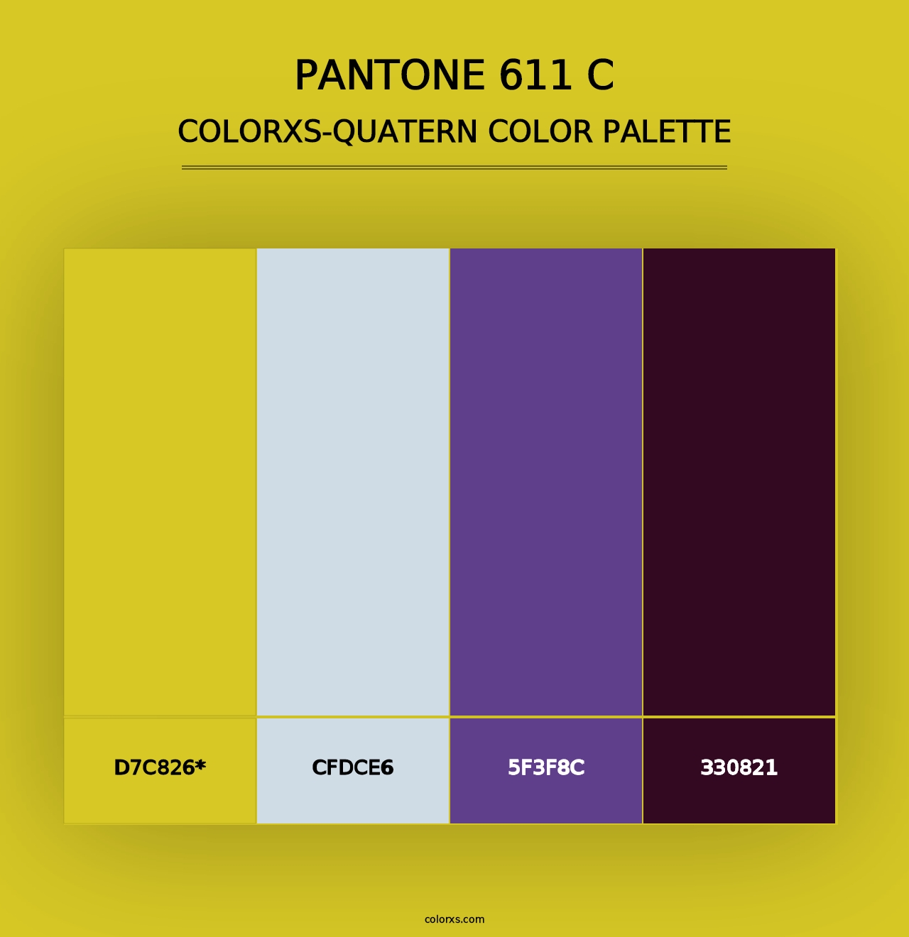 PANTONE 611 C - Colorxs Quad Palette