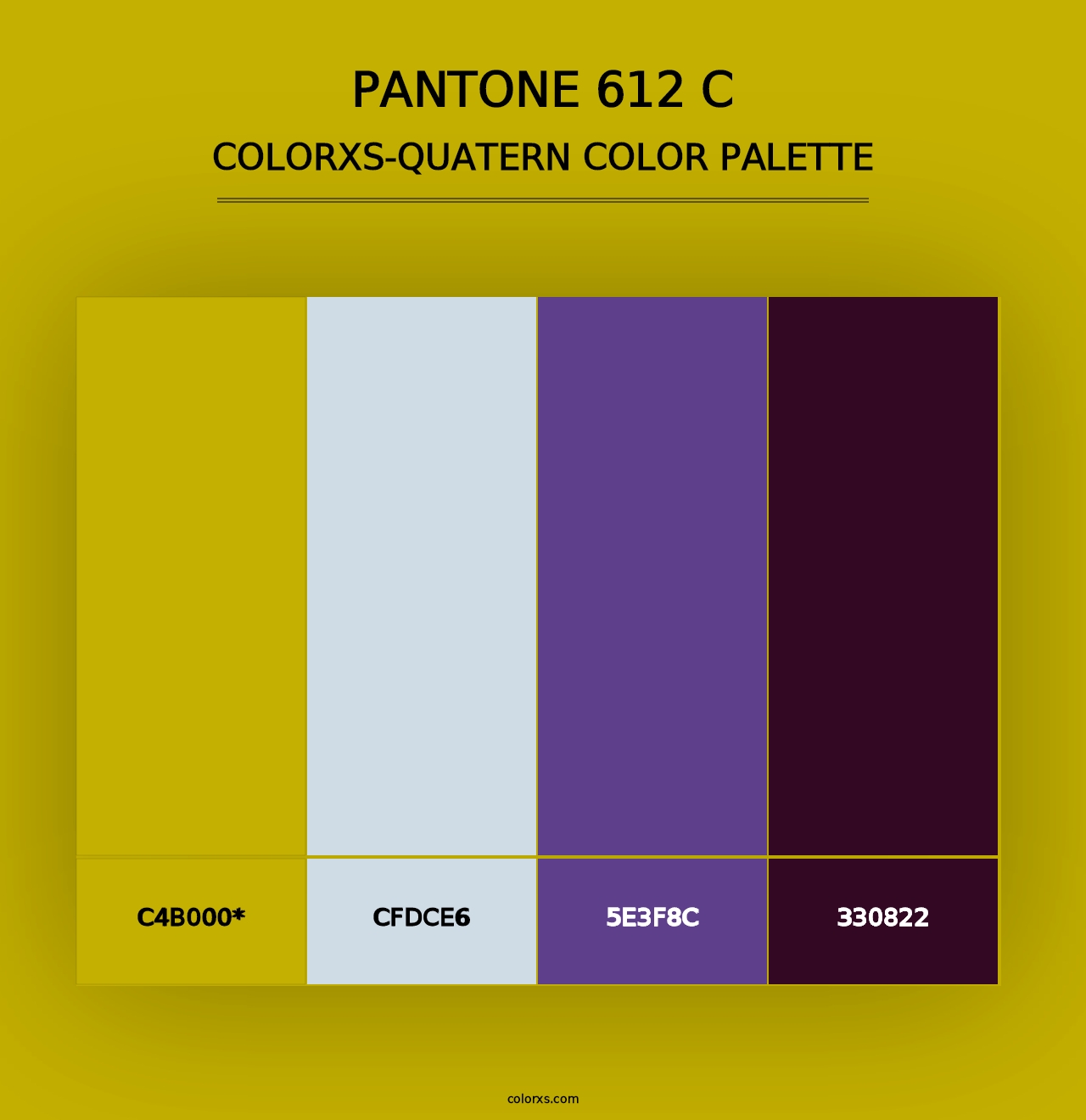 PANTONE 612 C - Colorxs Quad Palette