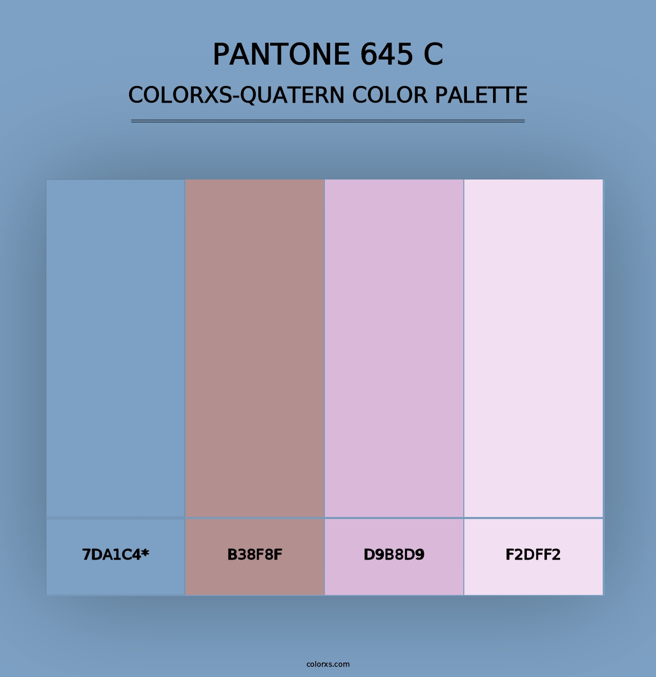 PANTONE 645 C - Colorxs Quad Palette