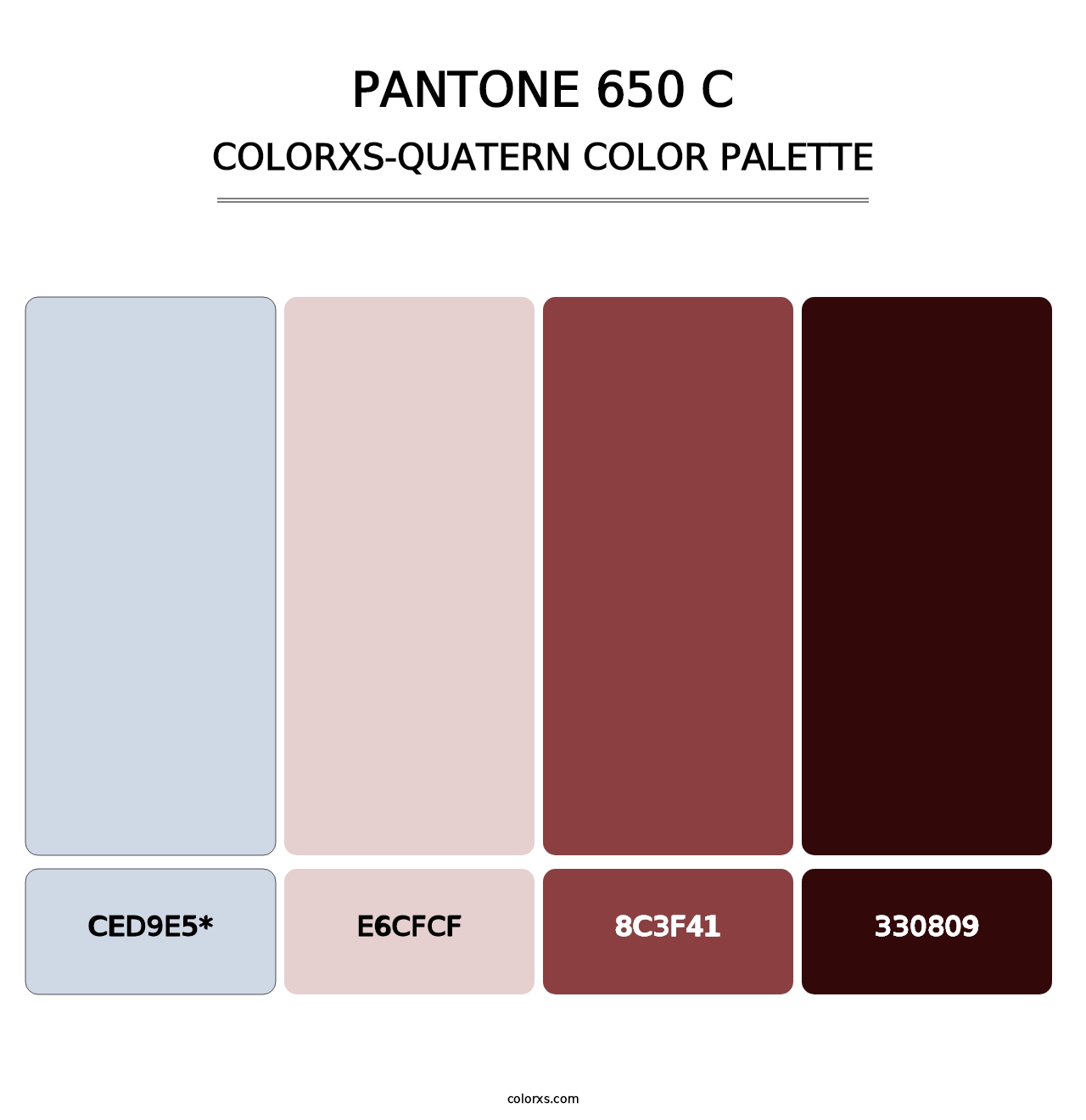 PANTONE 650 C - Colorxs Quad Palette