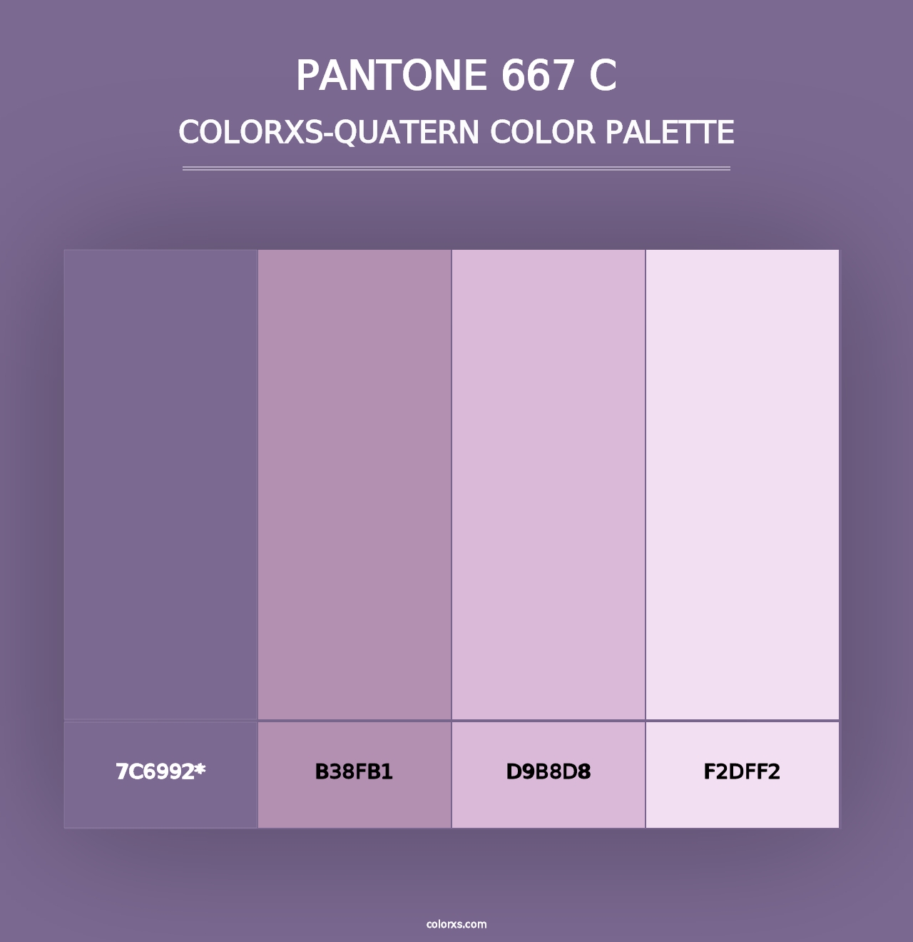 PANTONE 667 C - Colorxs Quad Palette