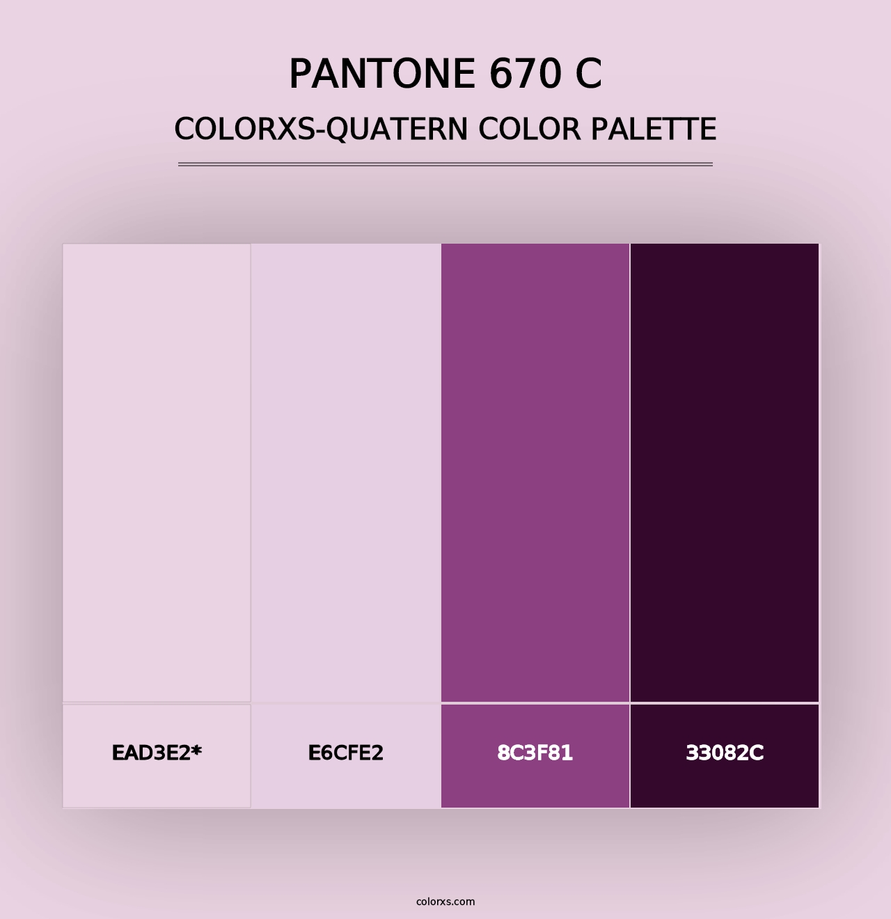 PANTONE 670 C - Colorxs Quad Palette