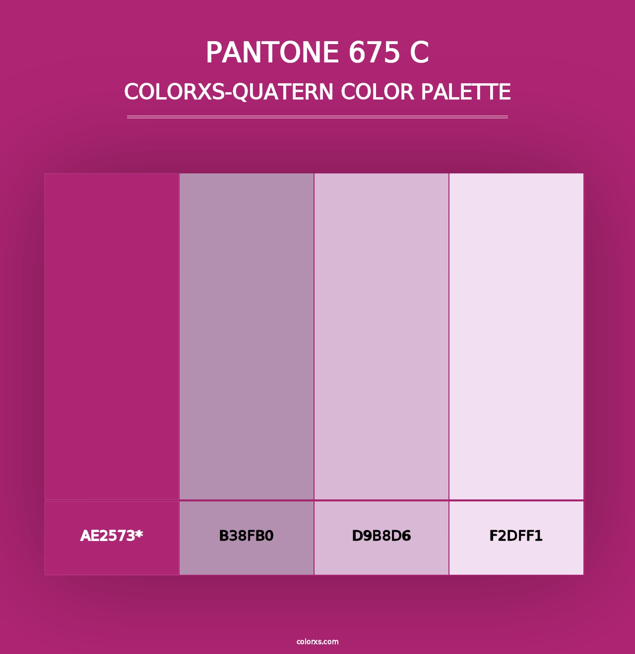 PANTONE 675 C - Colorxs Quad Palette