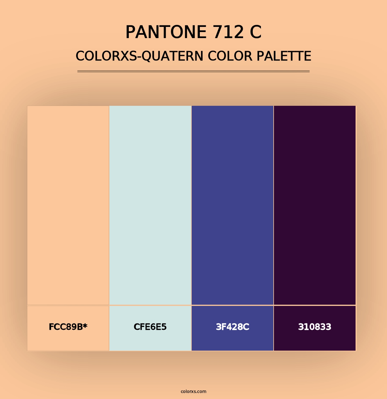 PANTONE 712 C - Colorxs Quad Palette