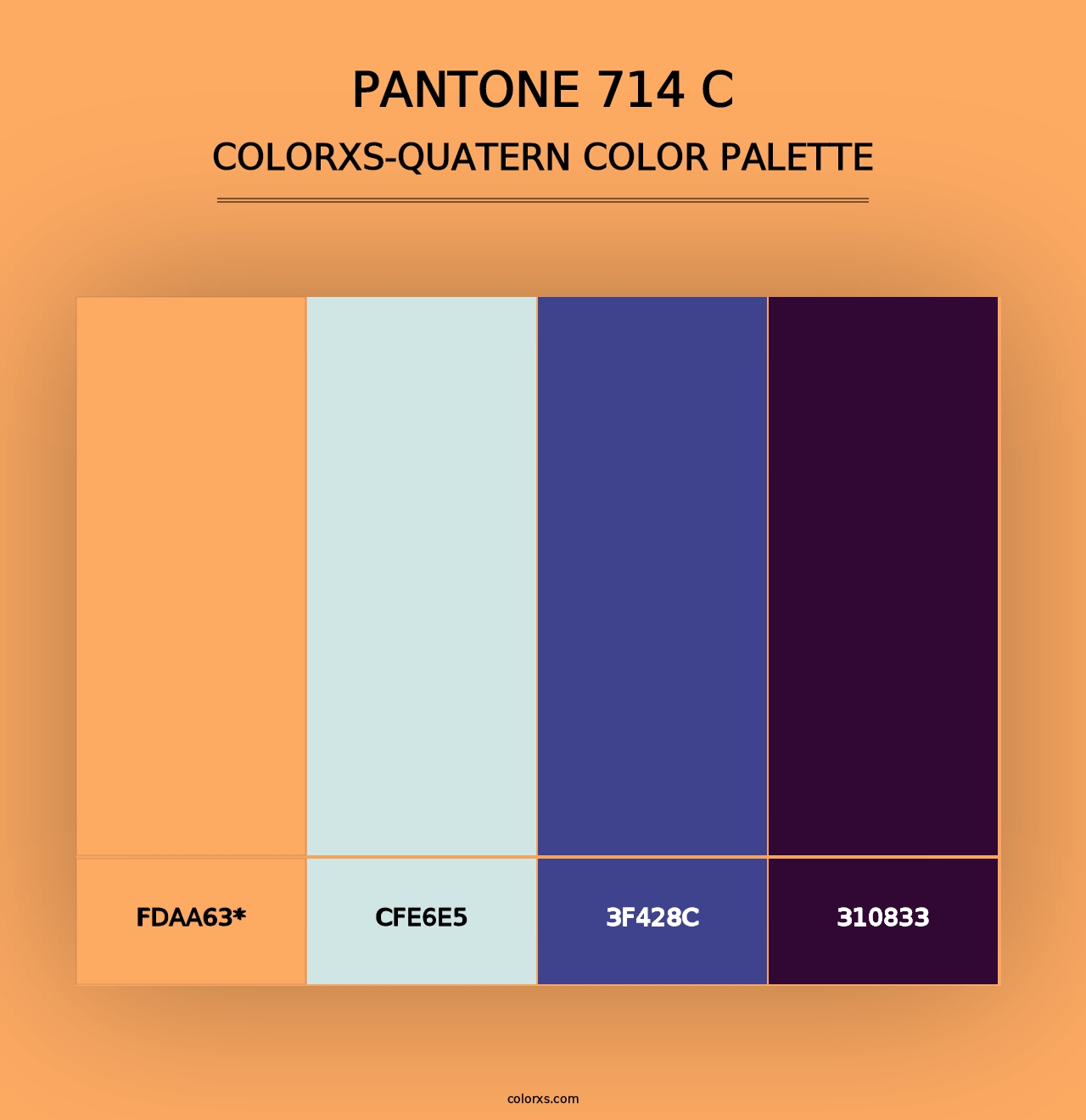 PANTONE 714 C - Colorxs Quad Palette