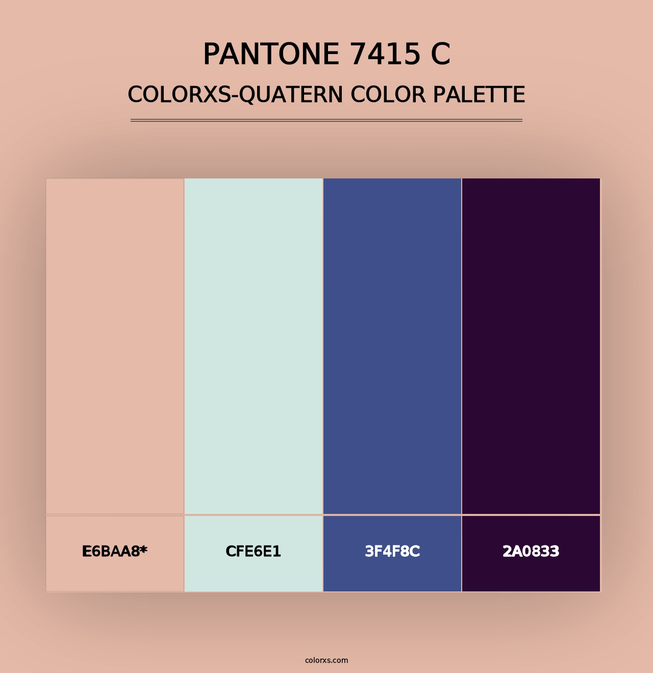 PANTONE 7415 C - Colorxs Quad Palette