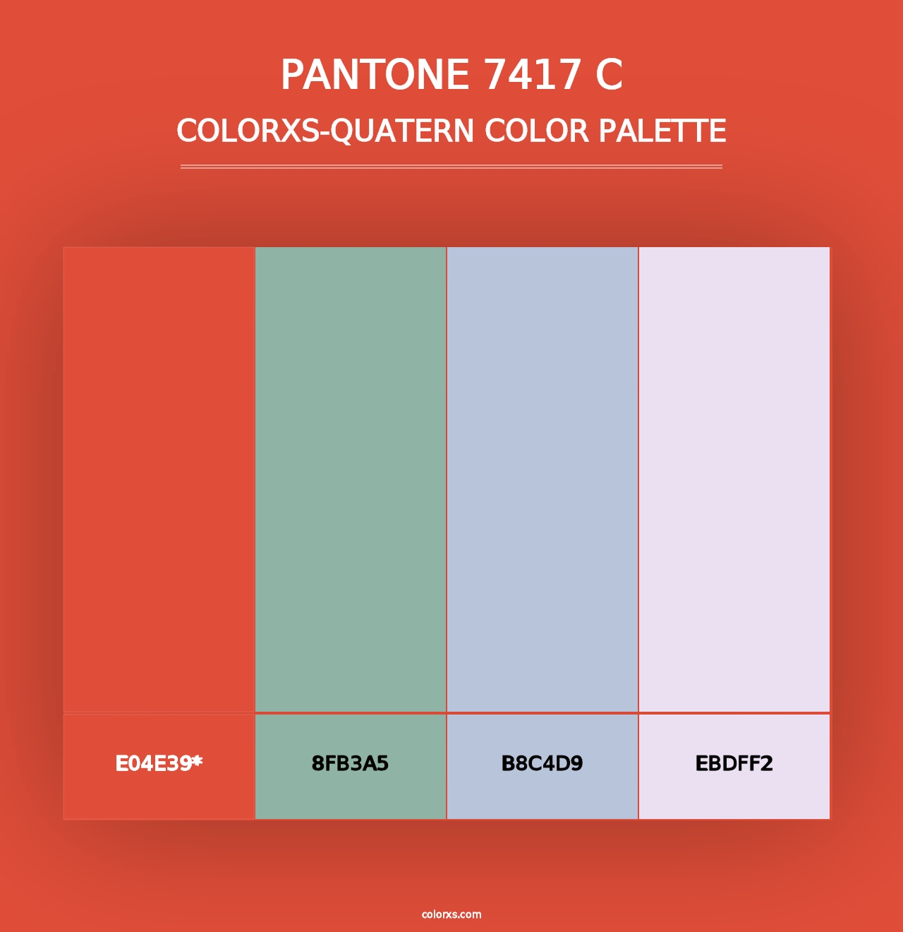 PANTONE 7417 C - Colorxs Quad Palette