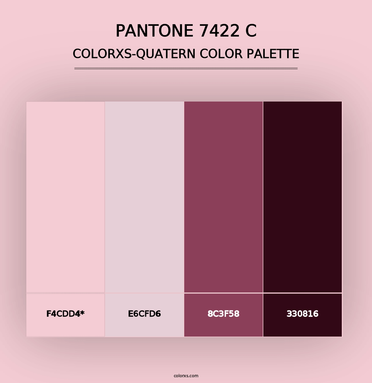 PANTONE 7422 C - Colorxs Quad Palette