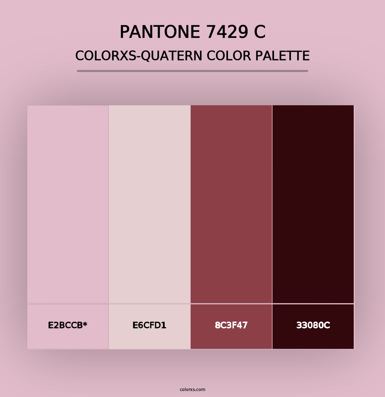 PANTONE 7429 C - Colorxs Quad Palette