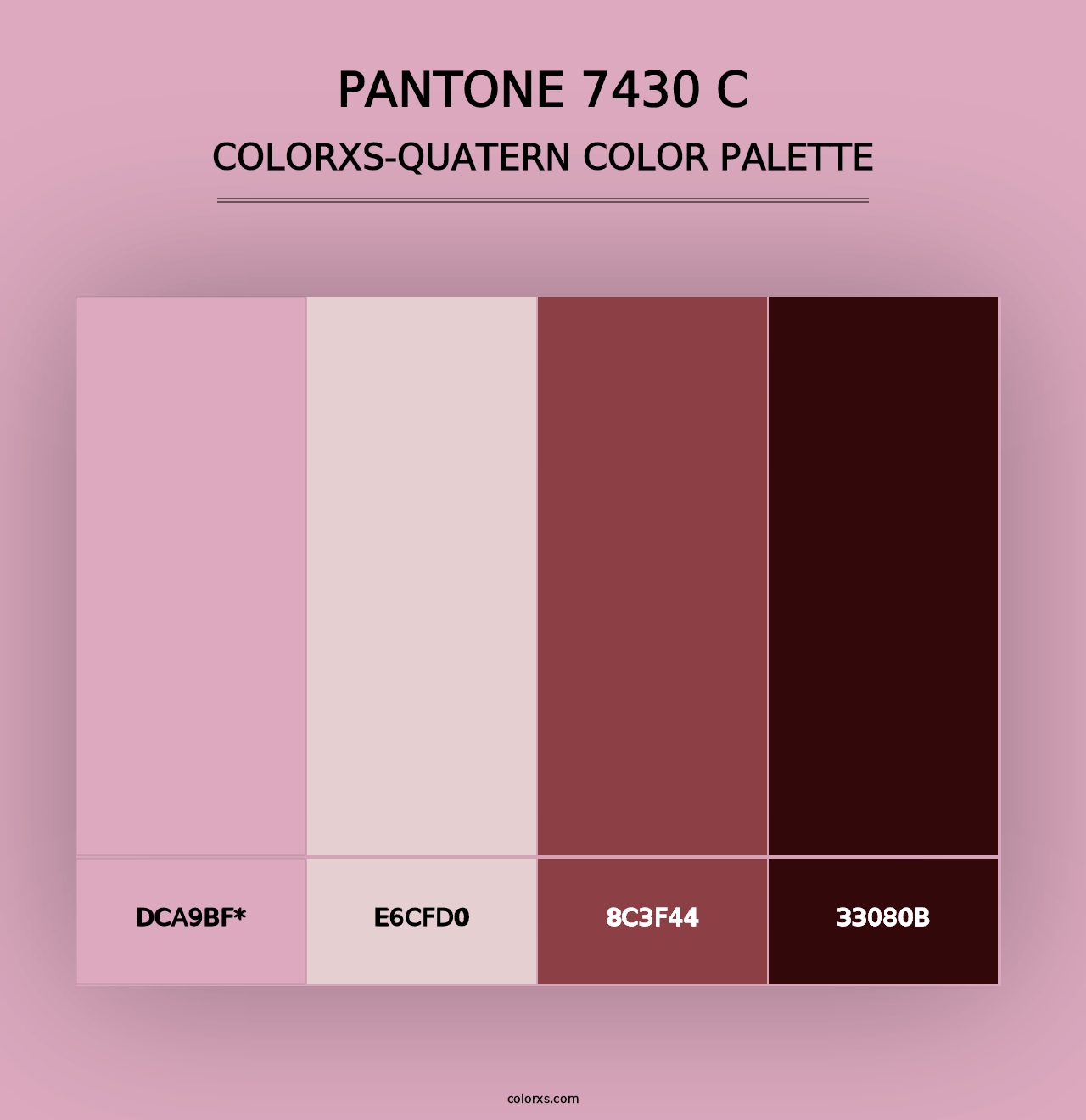 PANTONE 7430 C - Colorxs Quad Palette