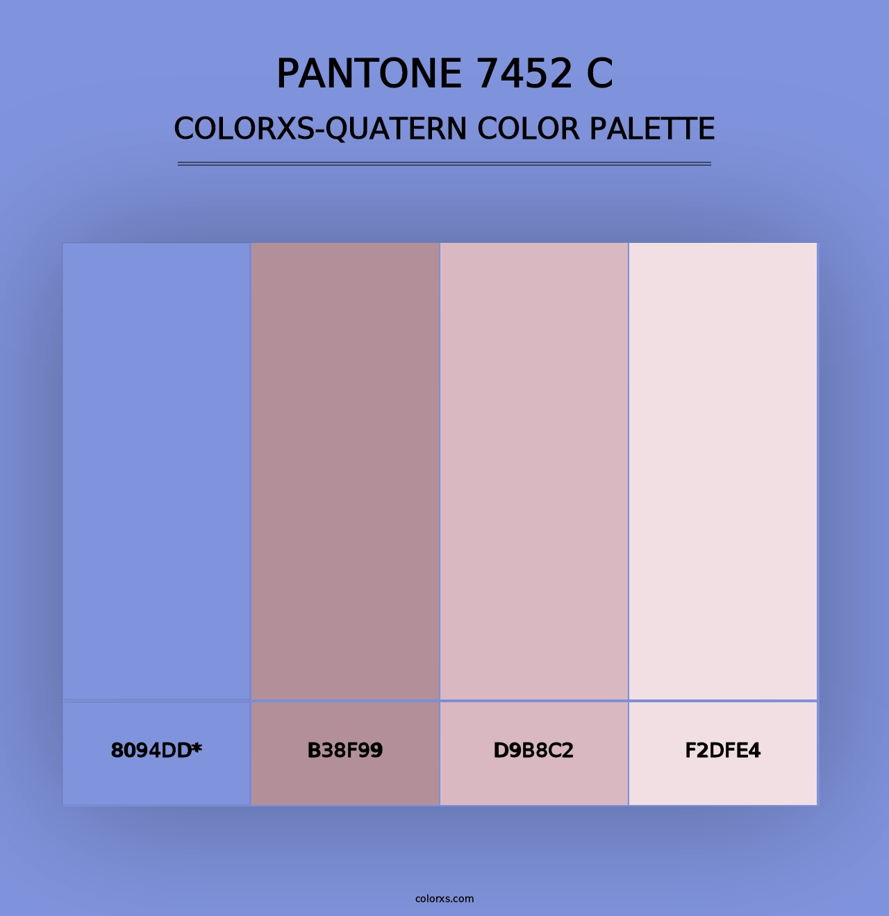 PANTONE 7452 C - Colorxs Quad Palette