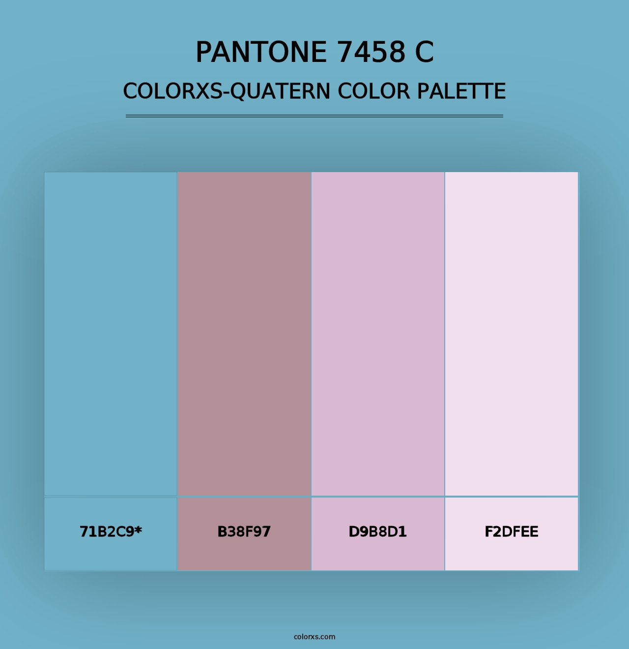 PANTONE 7458 C - Colorxs Quad Palette