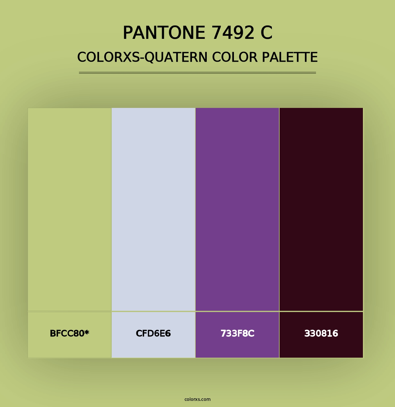 PANTONE 7492 C - Colorxs Quad Palette