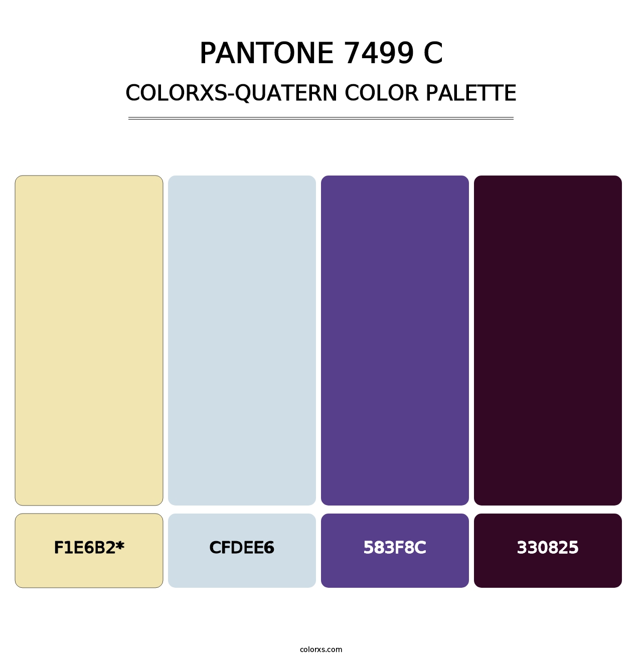 PANTONE 7499 C - Colorxs Quad Palette