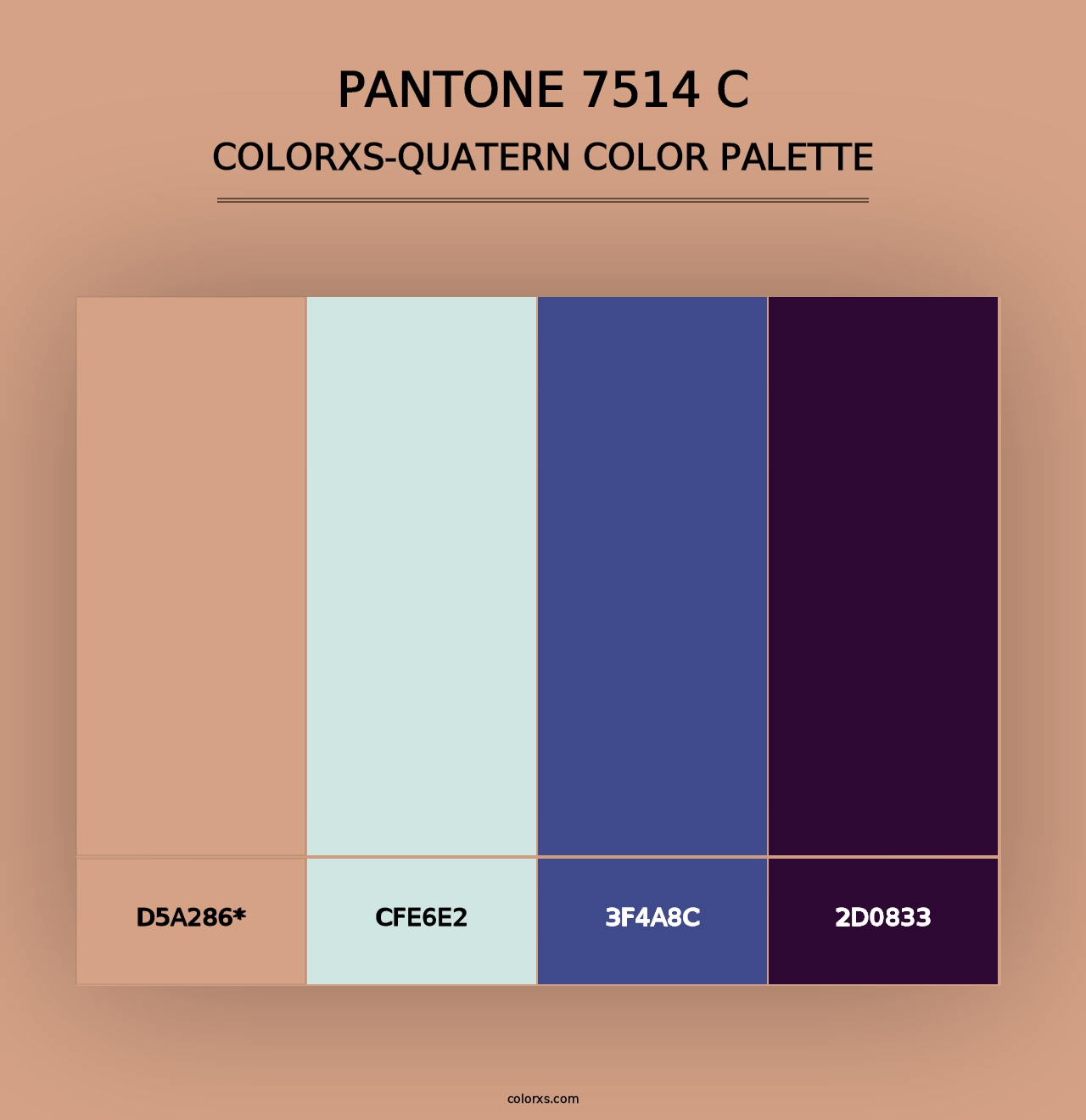 PANTONE 7514 C - Colorxs Quad Palette