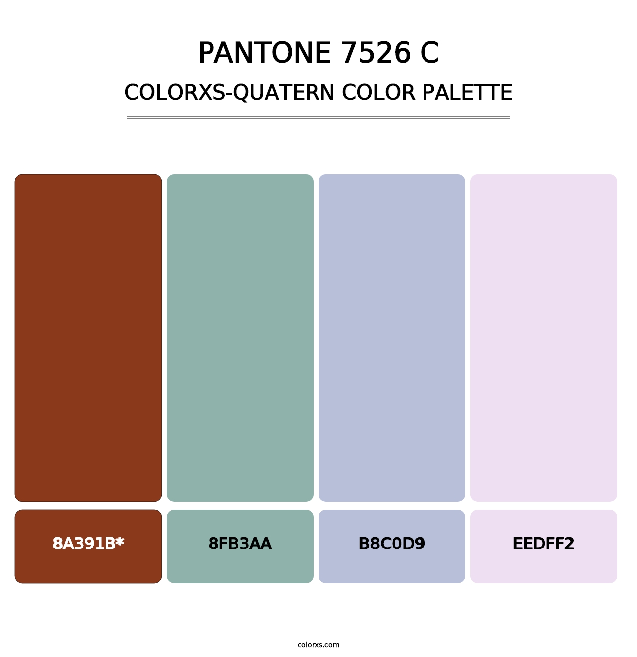 PANTONE 7526 C - Colorxs Quad Palette