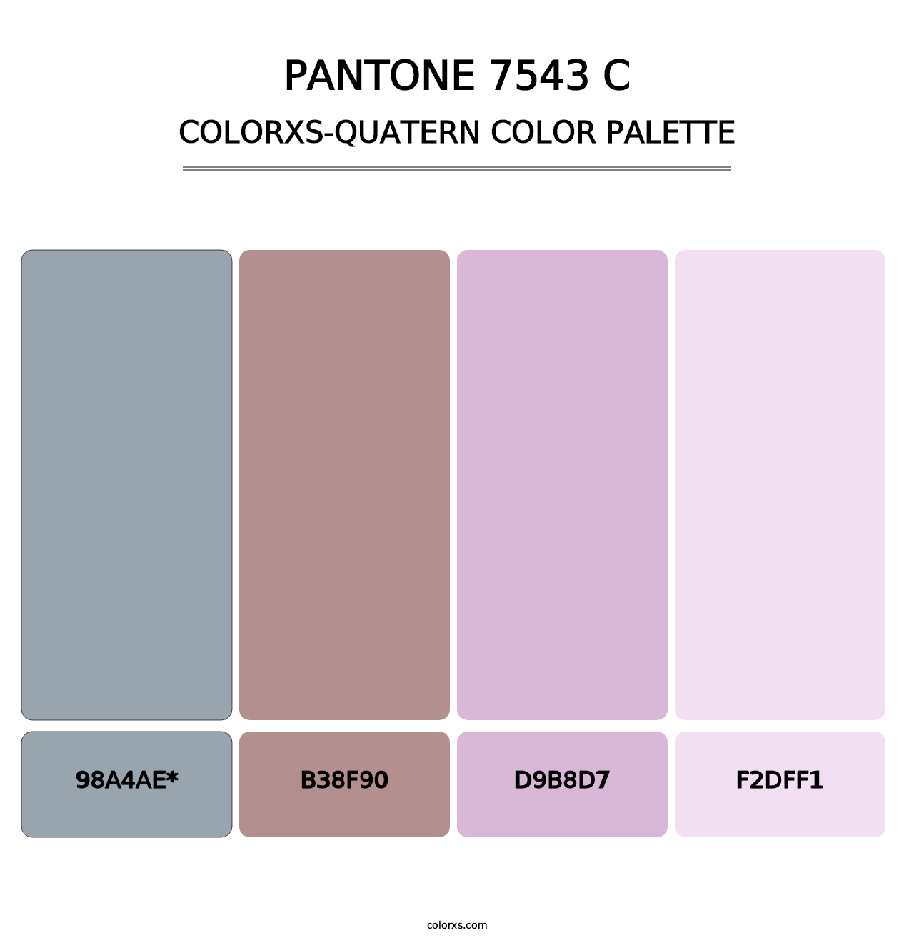 PANTONE 7543 C - Colorxs Quad Palette