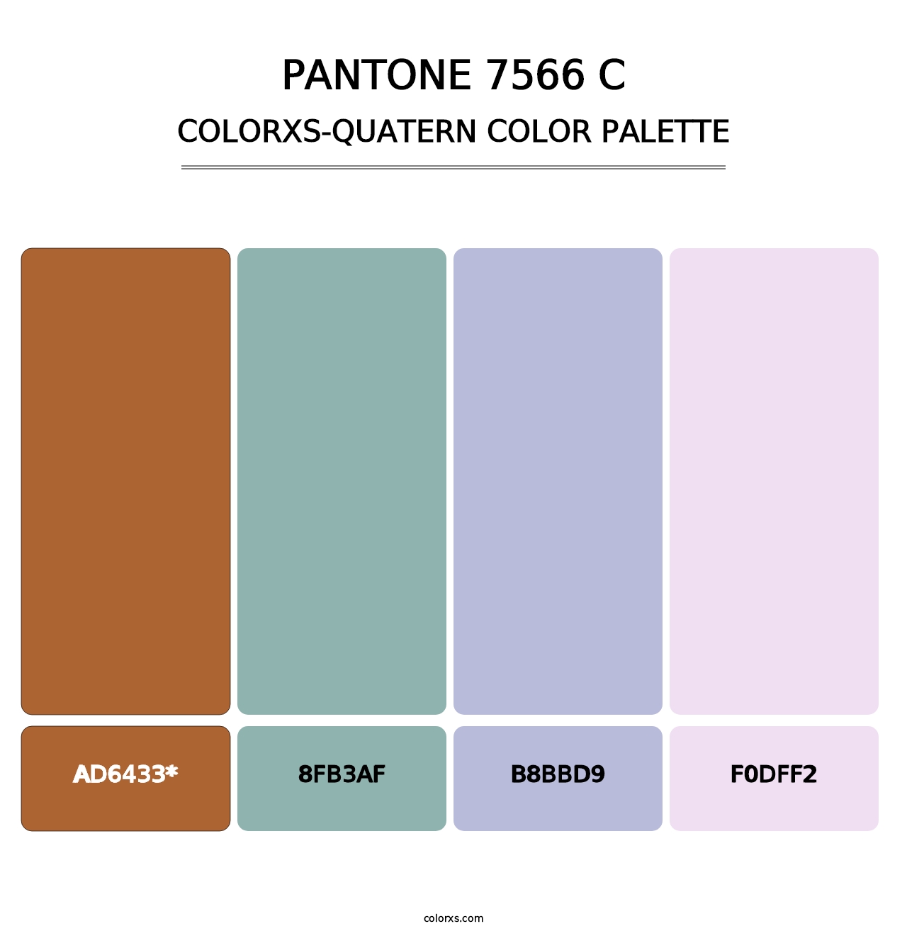 PANTONE 7566 C - Colorxs Quad Palette