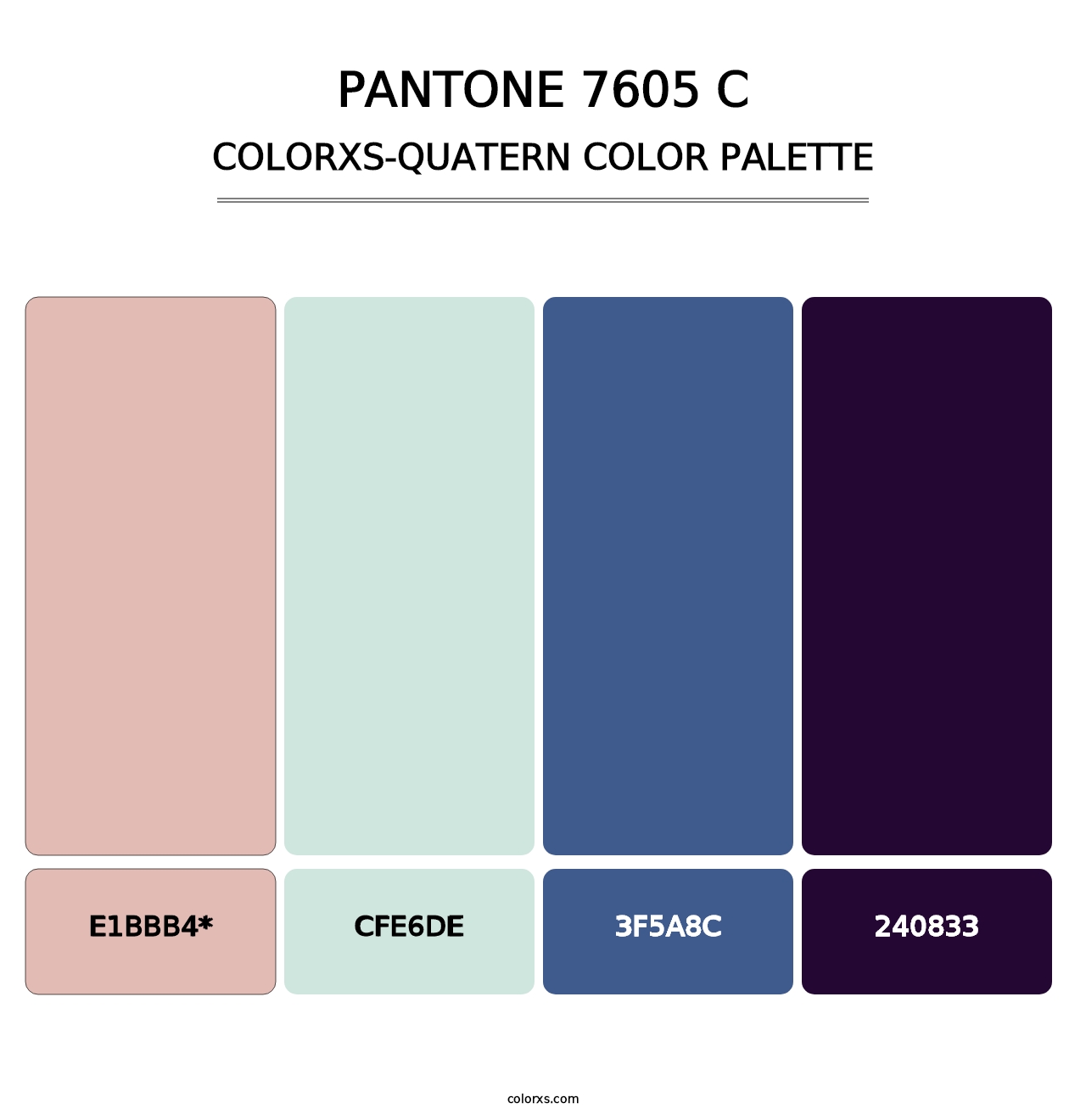 PANTONE 7605 C - Colorxs Quad Palette