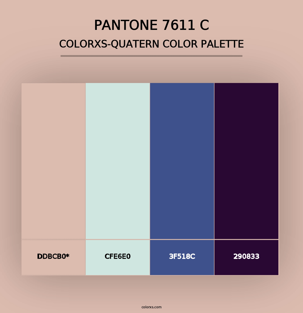 PANTONE 7611 C - Colorxs Quad Palette