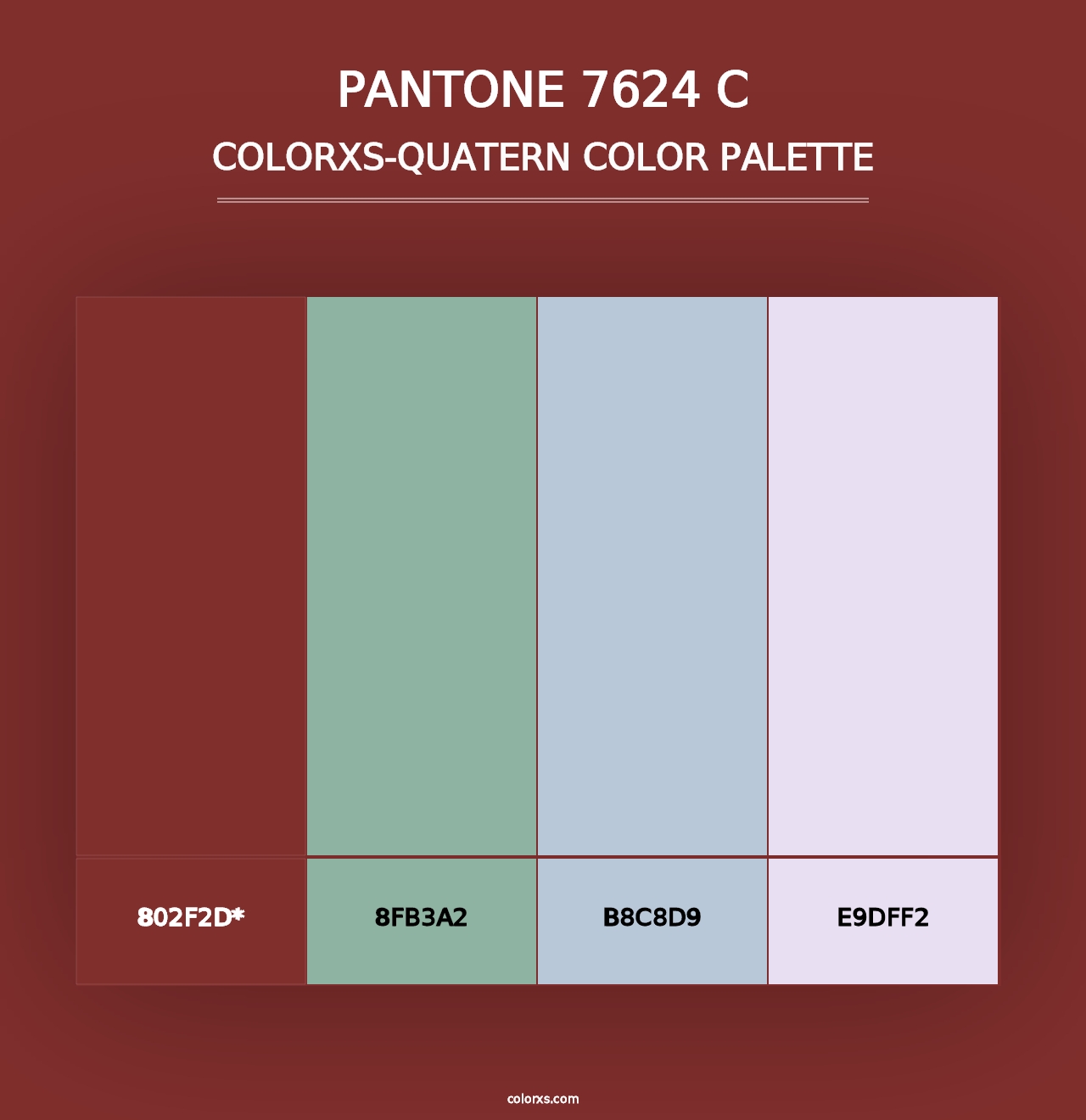 PANTONE 7624 C - Colorxs Quad Palette